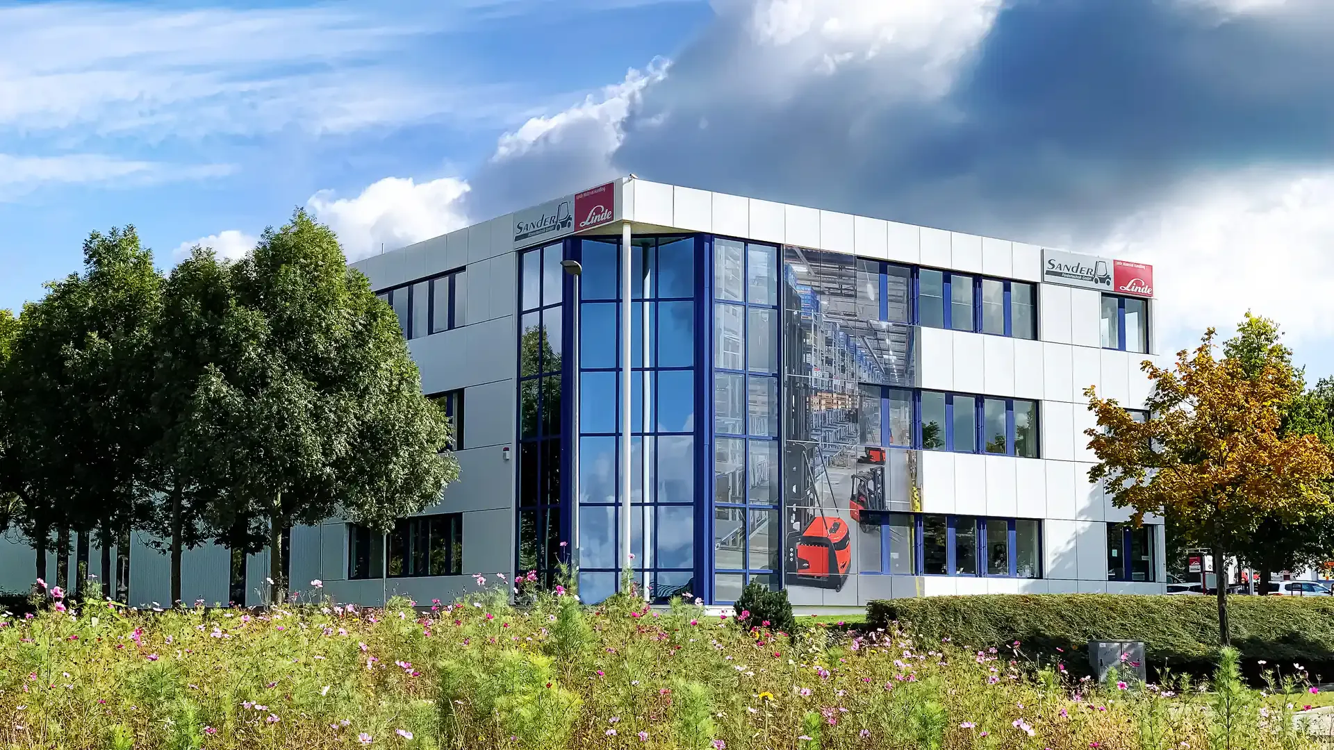 Firmenzentrale der Sander Fördertechnik in der F.-O.-Schimmel-Straße in Chemnitz